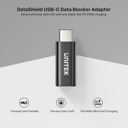 Unitek Μετατροπέας USB-C male σε USB-C female 2τμχ A1055A