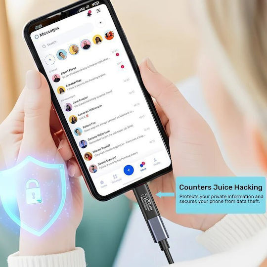 Unitek Μετατροπέας USB-C male σε USB-C female 2τμχ A1055A