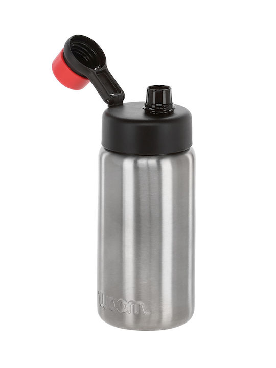 Woom Sticlă De Apă Din Oțel Inoxidabil Pentru Ciclism 500ml Argintie