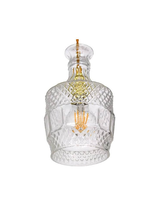GloboStar Decorative Lamp with Socket for Bulb E27 Transparent