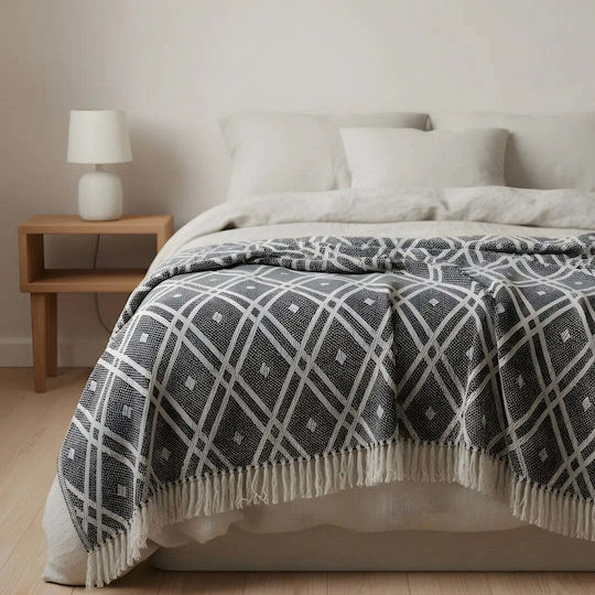 Phos & Gaia Armchair Throw 125x150cm Gray