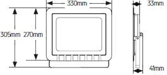 Geyer Στεγανός Προβολέας LED 150W Ψυχρό Λευκό 6500K IP65