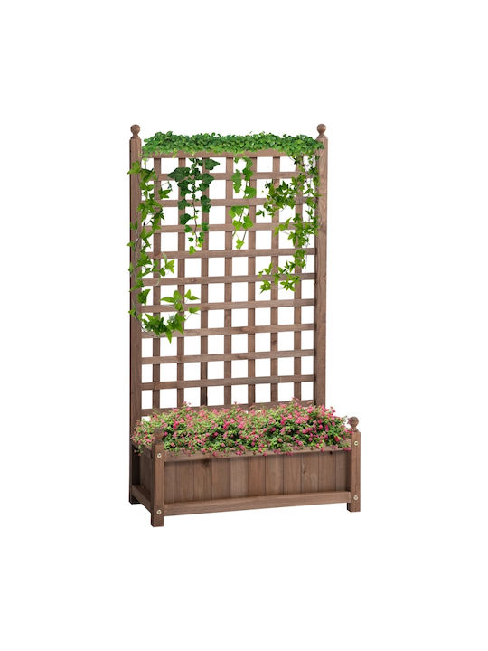 Outsunny Ζαρντινιέρα Ξύλινη Καφέ 28x120εκ.
