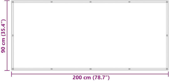 vidaXL Rectangular Shade Divider Burgundy 0.9x2x2m