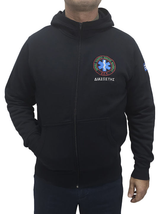 Roly EKAVCQ6421-BLUE Sweatshirt EKAB Hooded Jacket