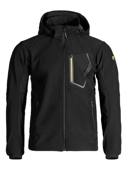Utility Diadora Работно Яке Softshell с Поларена Подплата и с Качулка Черно