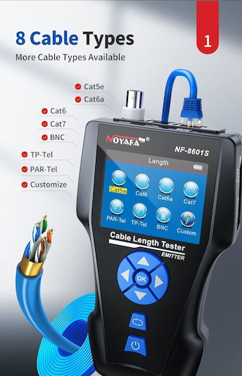 Multifunction Network Tester 1000m Test Length Ping Poe Functions Nf-8601s