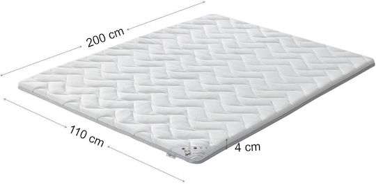 Mattress Topper Half-Double Foam with Strapped 110x200x4cm
