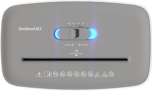 HP Καταστροφέας Εγγράφων Cross Cut 8 Φύλλων με Κάδο 15lt