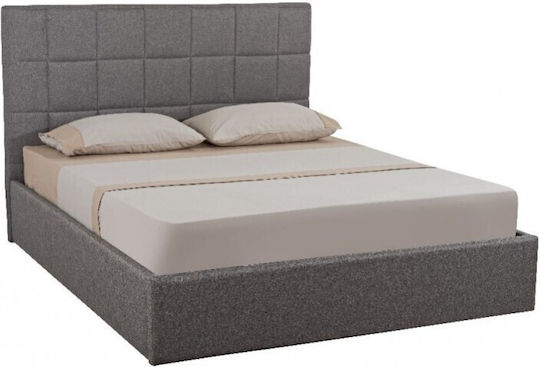 Θεμις Κρεβάτι Υπέρδιπλο για Στρώμα 170x190cm Γκρι