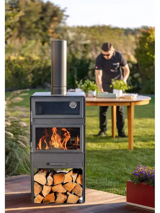 CookKing Τζάκι Εξωτερικού Χώρου Μεταλλικό Μαύρο