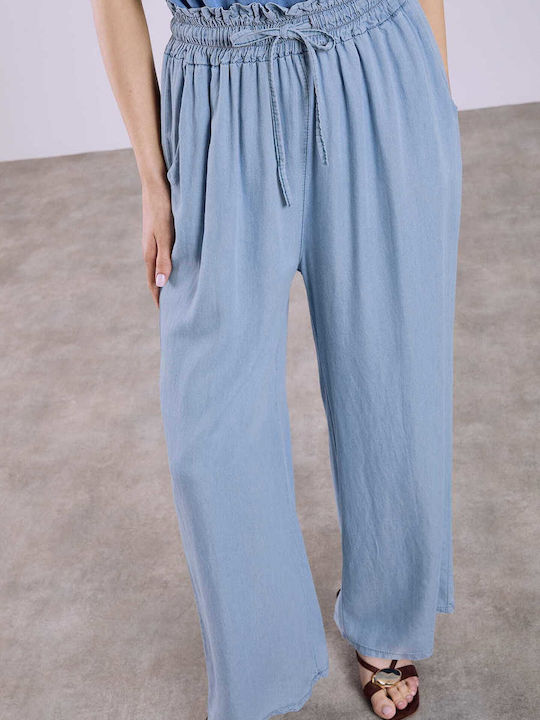 Celestino Damenhose Denim Optik Loose Fit Hellblau