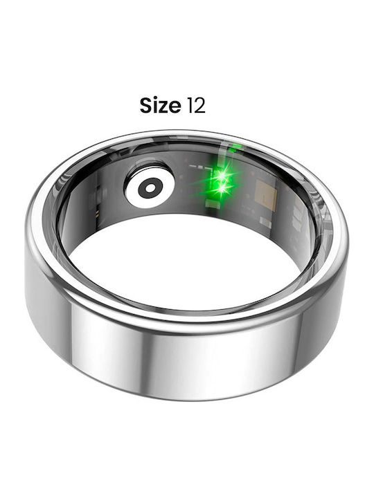 Avizar Connected Ring Size 12 Titan Model Charging Case Silver