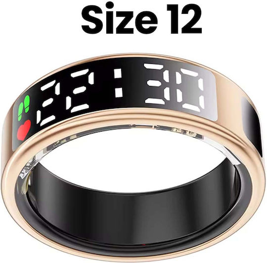 Avizar Saturn Connected Ring Size 12 Led Screen Charging Case Black