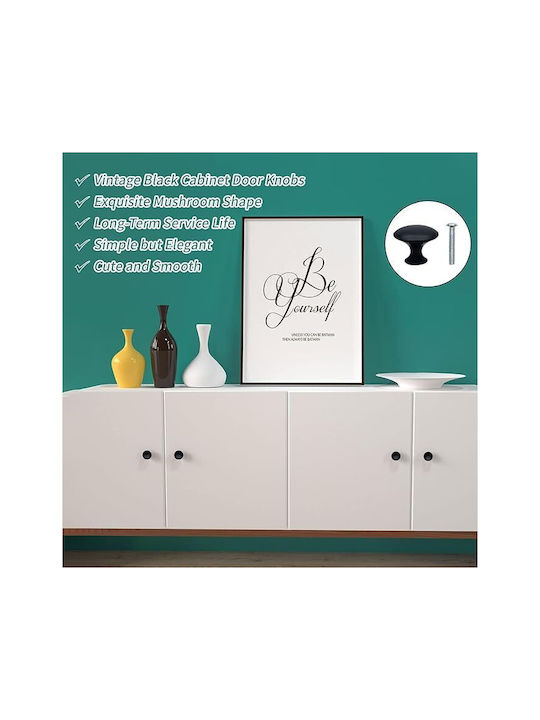 Mâner Pentru Mobilier Din Metal Negru Mat 30mm (Centrele Găurilor 26mm) ZY12563QWS79 10 Bucăți