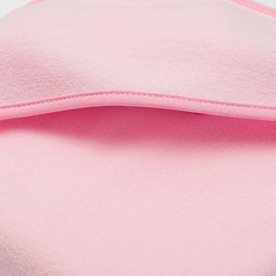 New Baby Βρεφική Κάπα-Μπουρνούζι με Κουκούλα Pink 80x80εκ.