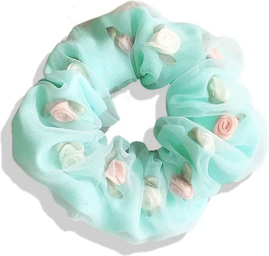 Double Thickness Cabbage Hair In Soft Fabric Roses In 3d Green