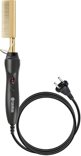 Avizar Electric Hair Straightening Brush Adjustable Heating Black