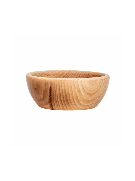Bol Servire Rotund Din Lemn Maro Cu Diametru 16cm