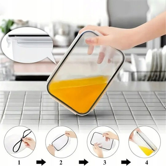Set Cutii De Prânz Din Plastic Transparente 5cm 12 Bucăți