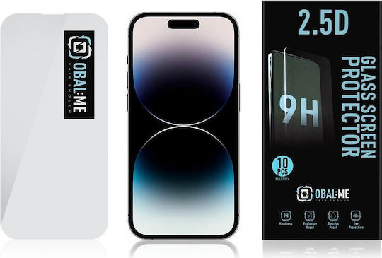Obal:Me 2.5D 0.33mm Tempered Glass 10τμχ (iPhone 14 Pro)