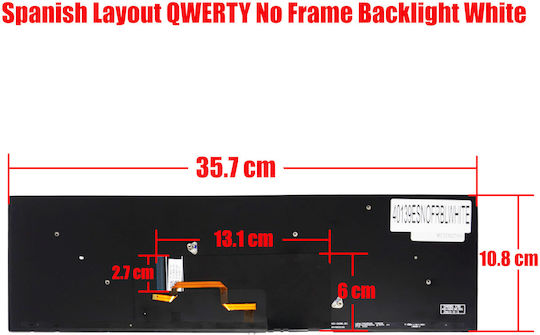 Spanish Laptop Keyboard For Sony Vaio Fit Svf15 Svf152 Svf1521c5e Svf15218cxw Svf152c29m Svf152a29m Svf153 Svf153a1ym Svf153a2tt Svf154 Svf15a1m2es Svf15a1s2es Es Without Frame Backlit White Code 40139esnofrblwhite