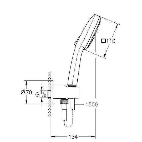 Grohe Handbrause mit Spirale