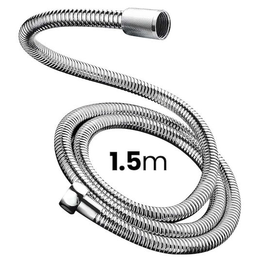 Avizar 1.5m Umweltfreundlicher Metallischer Duschschlauch Korrosionsbeständiges Silber
