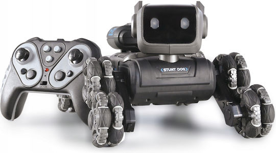 Câine Robot Teleghidat Zola Control Prin Gesturi Cântă Dansează Pulverizează Apă Efecte de Lumină și Sunet 8 Roți Rotire 360° 25 X 16 X 13 Cm Negru