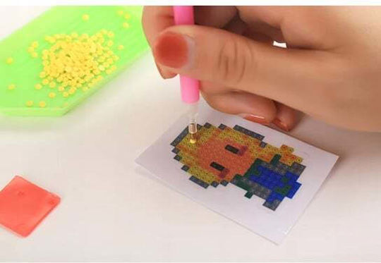 Set Creativ 12 Autocolante Mozaic cu Diamante Zola Șabloane Design Fete Tavă Aplicator Diamante
