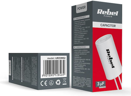 Rebel Capacitor 3uf 450v Single-phase Motors
