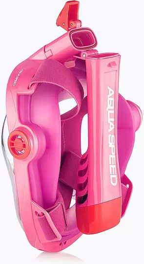 Aquaspeed Silicone Full Face Kids Diving Mask Pink