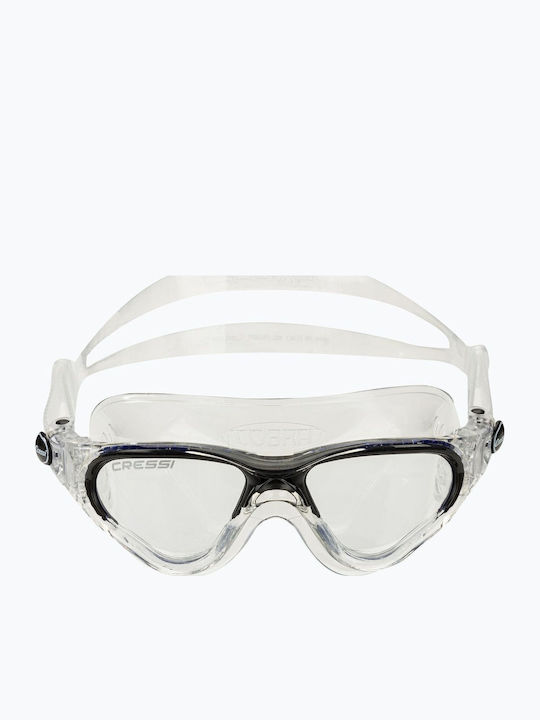 CressiSub Swimming Goggles For Adults With Anti-Glare Transparent Lenses