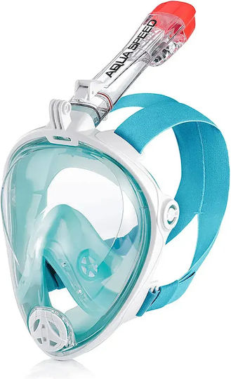 Aquaspeed Μάσκα Θαλάσσης Σιλικόνης Full Face Λευκή
