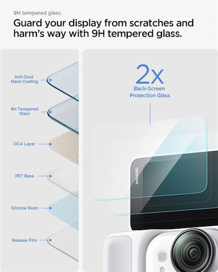 Spigen Glass Tr Slim 2 Pack Insta360 Go Ultra Agl11171