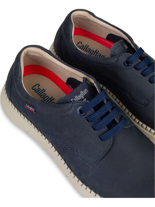 Men's Leather Casual Shoes Blue