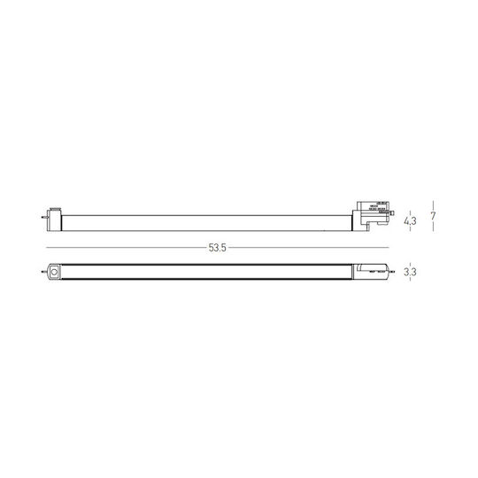Zambelis Lights LED Iluminare Liniară Plafon 20W Alb Natural Reglabil În Intensitate