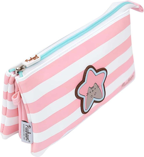 Pusheen Pusheen Penar Machiaj Foodie Colectie 3 Compartimente Alb Roz