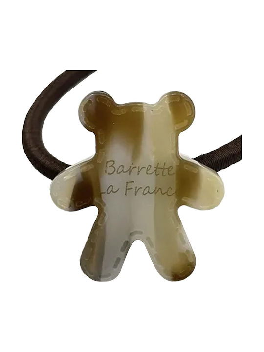 Elastic Casual Hair Sleeve Pooh Teddy Irisé Adorable Beige