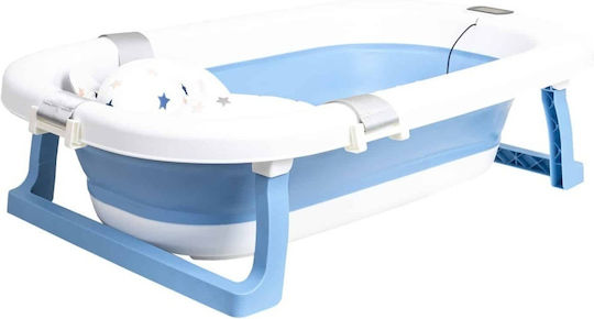 Klappbare Baby-Badewanne mit Thermometer Blau