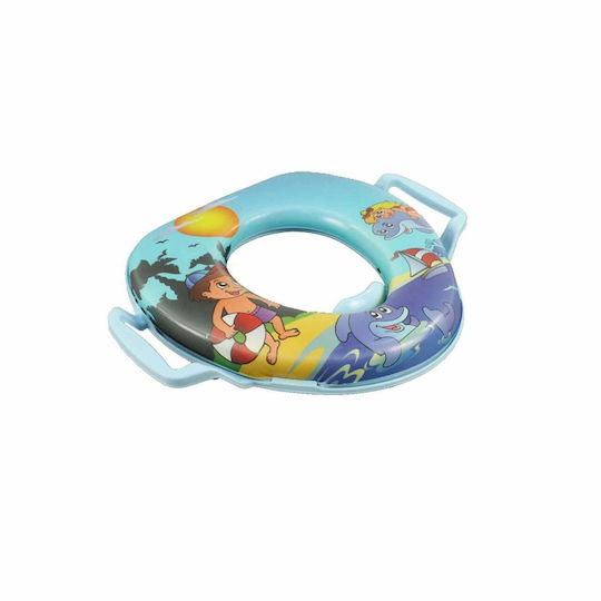 Kleinkinder-Toilettensitz mit Griffen & Mit abnehmbarem Kissen Mehrfarbig