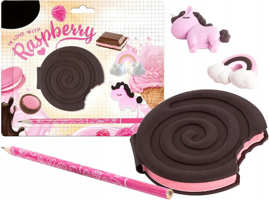 Cookie Journal Set Duftzubehör Zola 80-Seiten Notizbuch Bleistift 2 Radiergummis Schokoladen Himbeer Aroma