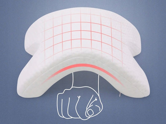 Pillow With Memory Foam 33x30x12cm in White Colour ZK12743QWS10