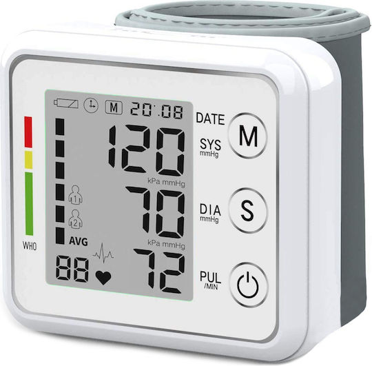 Tensiometru Electronic de Încheietură Zola Ecran LCD Oprire Automată 8x7 cm Alb