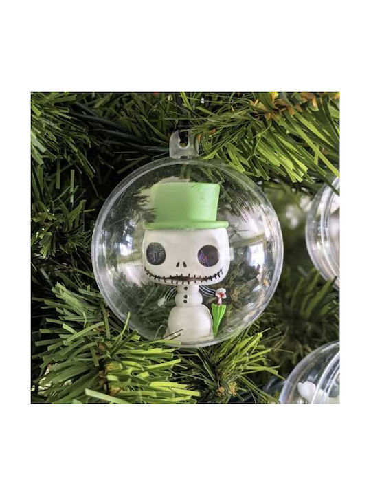 Set 5 Customizable Transparent Baubles Plastic 10 Cm Diameter