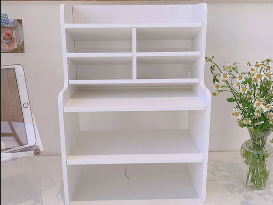 Multifunktionaler Schreibtischorganisator Zola 7 Fächer Kunststoff Gedrückter Schaum 28 X 17 X 42 Cm Weiße