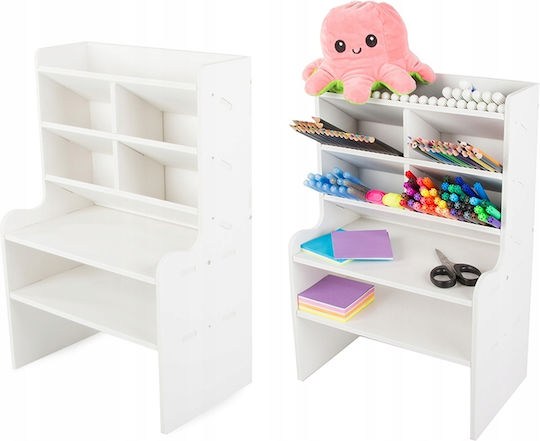 Multifunktionaler Schreibtischorganisator Zola 7 Fächer Kunststoff Gedrückter Schaum 28 X 17 X 42 Cm Weiße