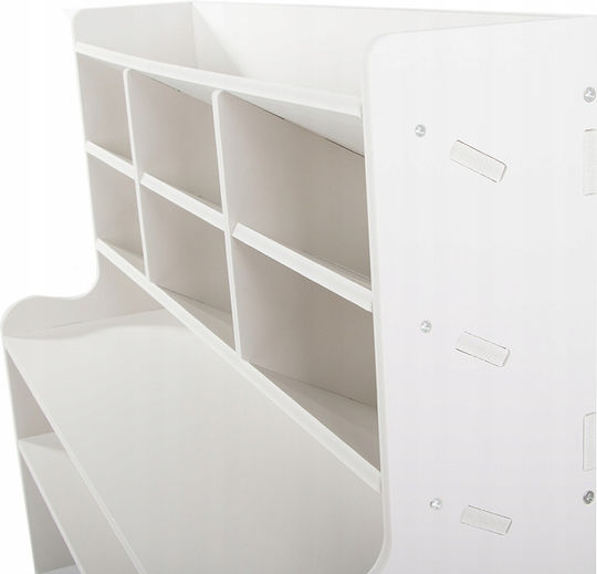 Multifunktionaler Schreibtischorganisator Zola 9 Fächer Kunststoff Gedrückter Schaum 47,5 x 17 x 42 cm Weiße