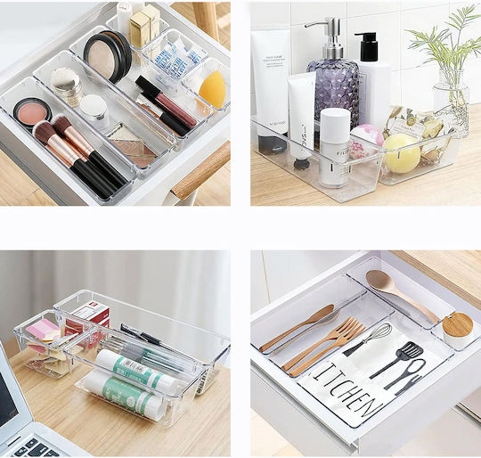 Set 25 Organizers 4 Different Sizes 7.5 15 23 X 7.5/15 X 5 Cm Plastic Transparent