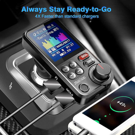 FM Transmitter Car Gizmovine with Bluetooth USB AUX MicroSD